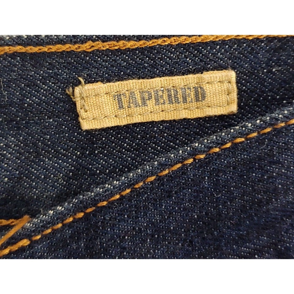 Vintage Genes 1991 Mens Slim Straight 28 x30 Jeans Dark Indigo Blue Denim Pants - Picture 7 of 13